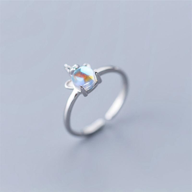 Silver Ring Unicorn Sterling Open