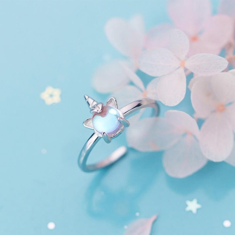 Silver Ring Unicorn Sterling Open