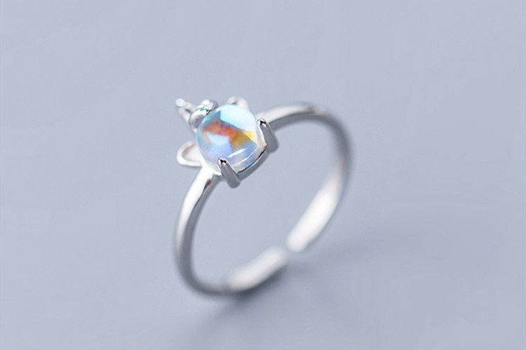 Silver Ring Unicorn Sterling Open