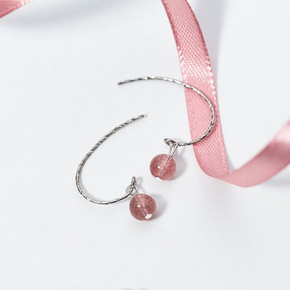 Silver Crystal Earring Sterling Faux Dangle