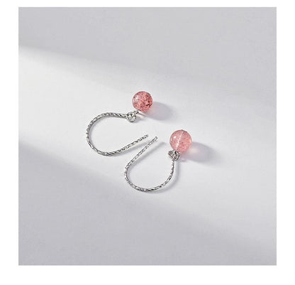 Silver Crystal Earring Sterling Faux Dangle