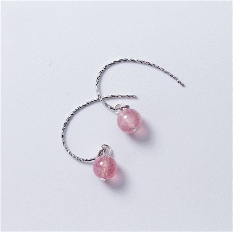 Silver Crystal Earring Sterling Faux Dangle