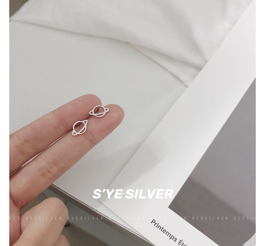 Earring Silver Stud Sterling Planet