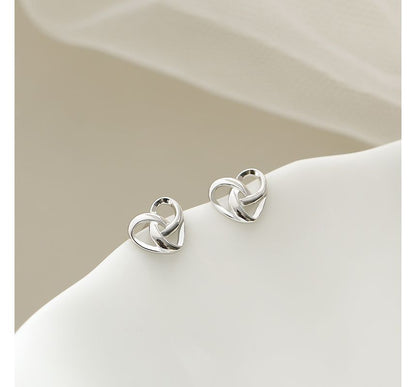 Silver Sterling Heart Earring Stud
