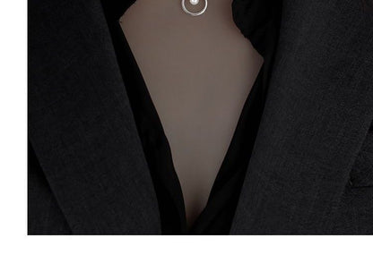 Pearl Faux Necklace Silver Sterling