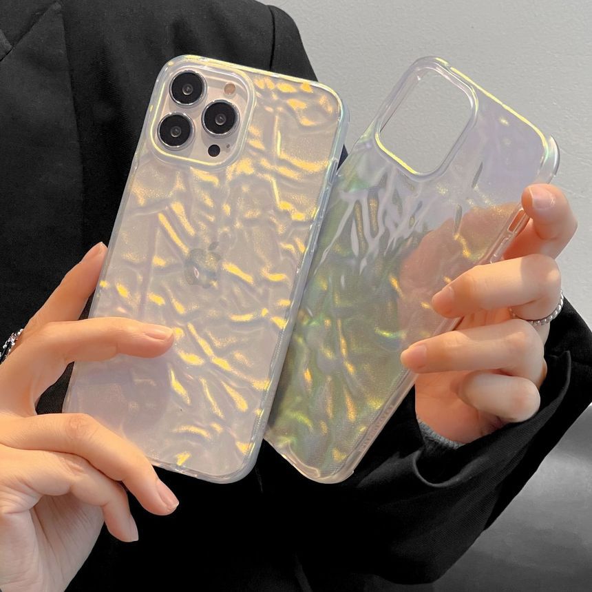 Textured Transparent Case Phone