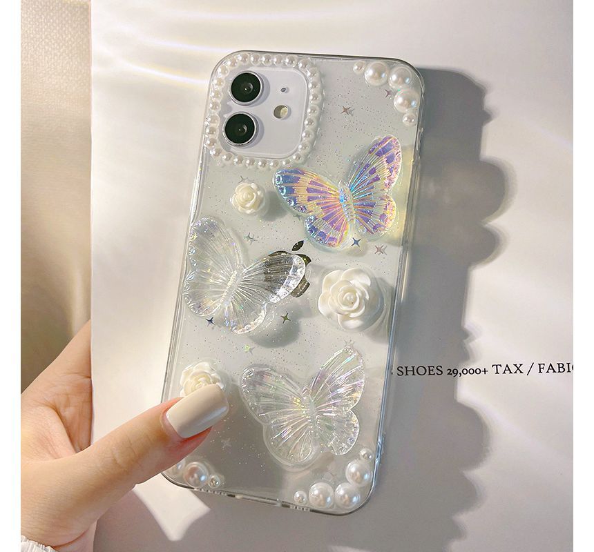 Phone Butterfly Transparent Case