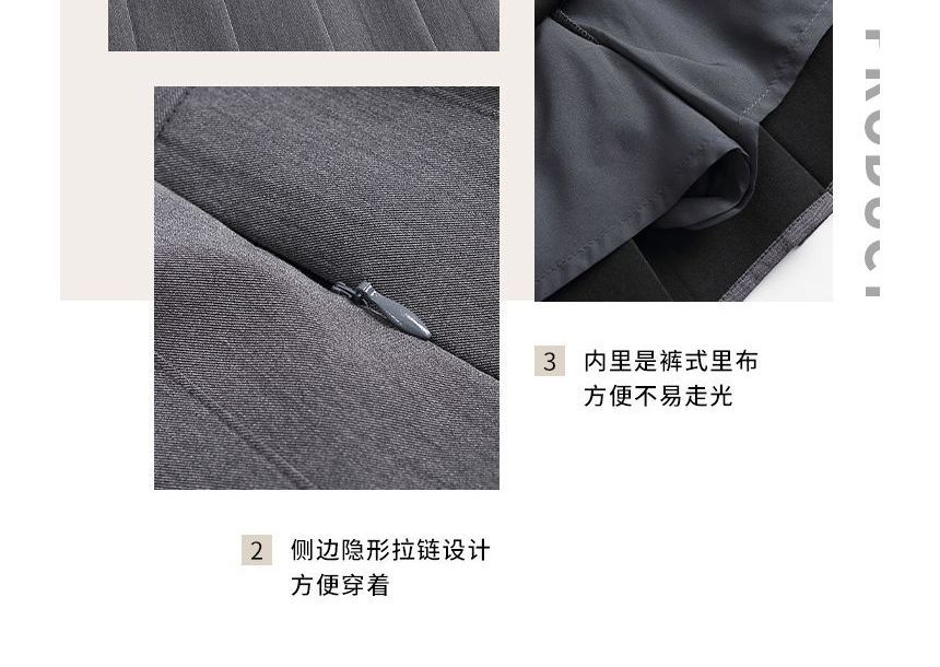 High Waist Plain Pleated Mini A-Line Skirt