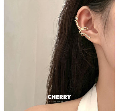Earring Alloy Cuff Snake