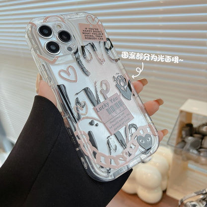 Lettering Phone Case Transparent