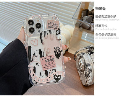 Lettering Phone Case Transparent