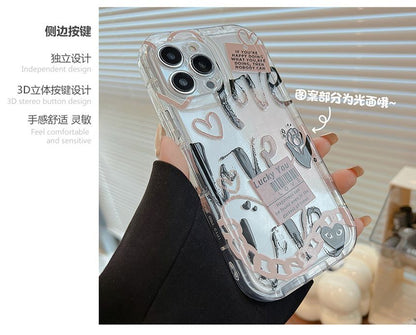 Lettering Phone Case Transparent