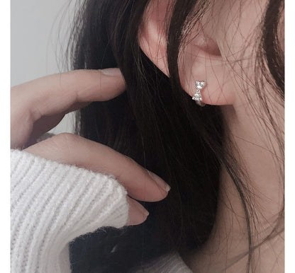 Rhinestone Bow Ear Cuff