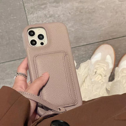 Faux Card Holder Leather Phone Case