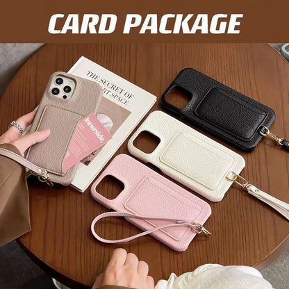 Faux Card Holder Leather Phone Case