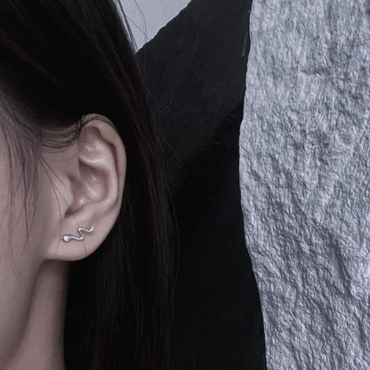 Sterling Snake Earring Silver
