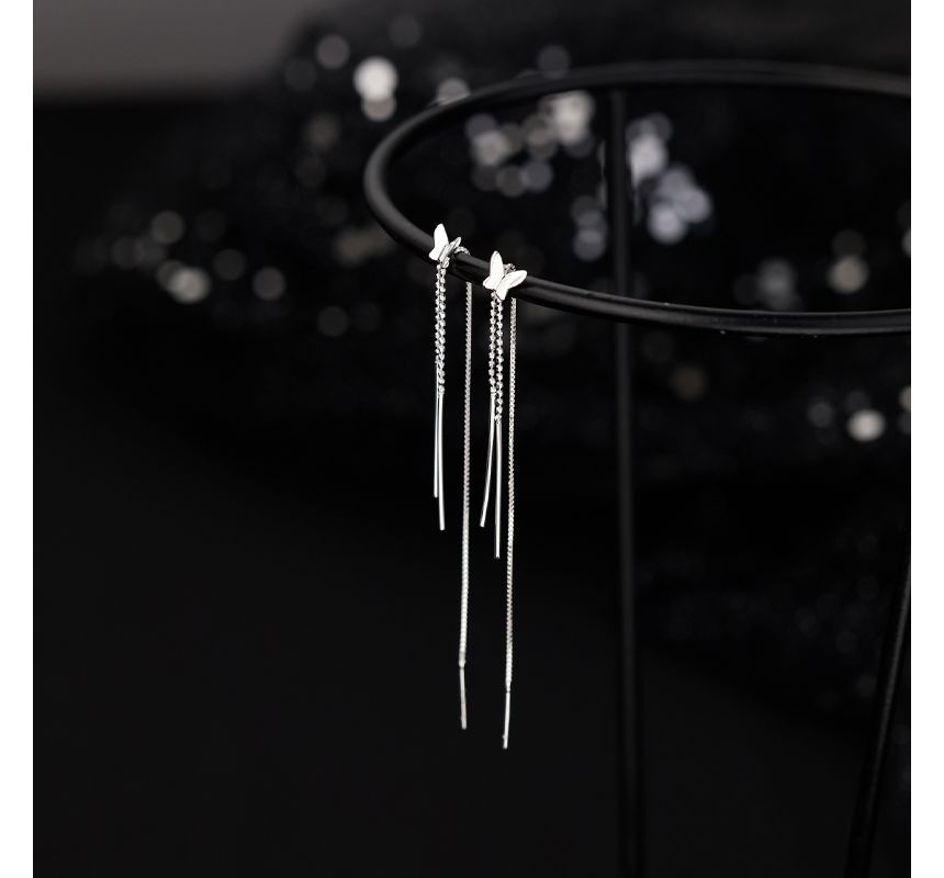 Butterfly Sterling Silver Earring Fringed