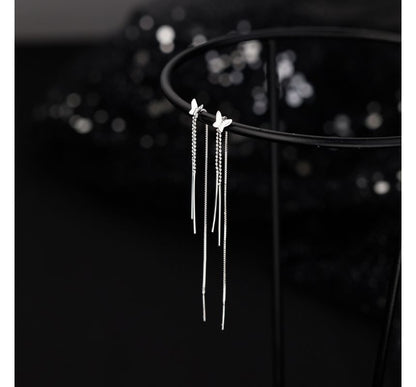 Butterfly Sterling Silver Earring Fringed