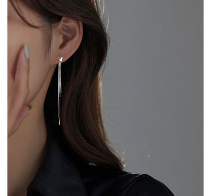Butterfly Sterling Silver Earring Fringed