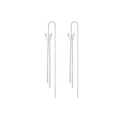 Butterfly Sterling Silver Earring Fringed