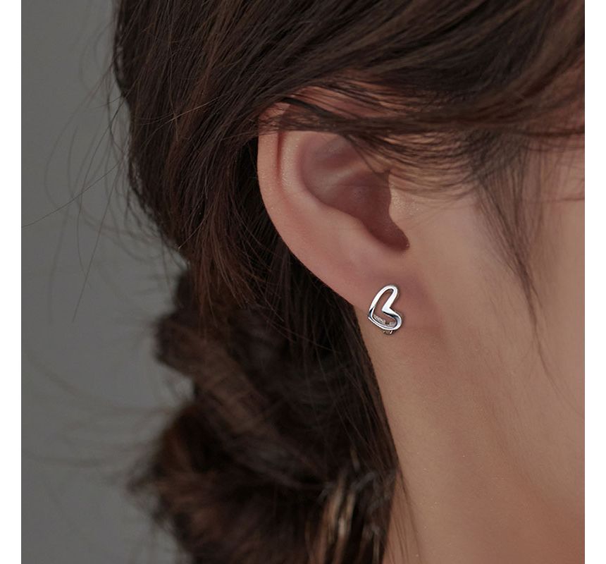 Silver Heart Earring Sterling