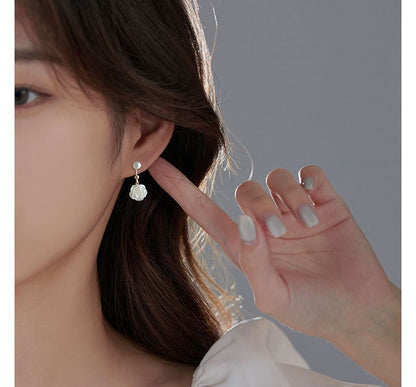 Earring Silver Floral Sterling Dangle