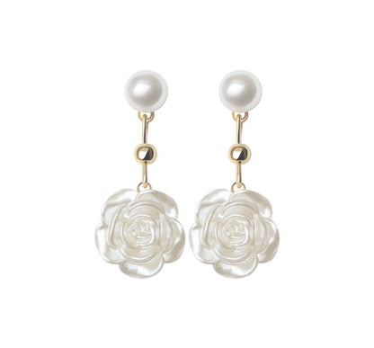 Earring Silver Floral Sterling Dangle