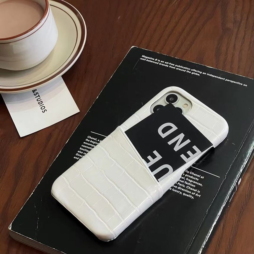 Faux Holder Phone Leather Card Case