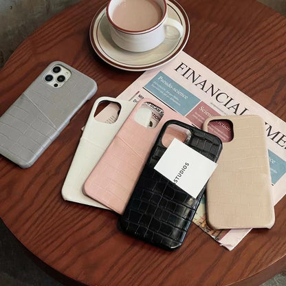 Faux Holder Phone Leather Card Case