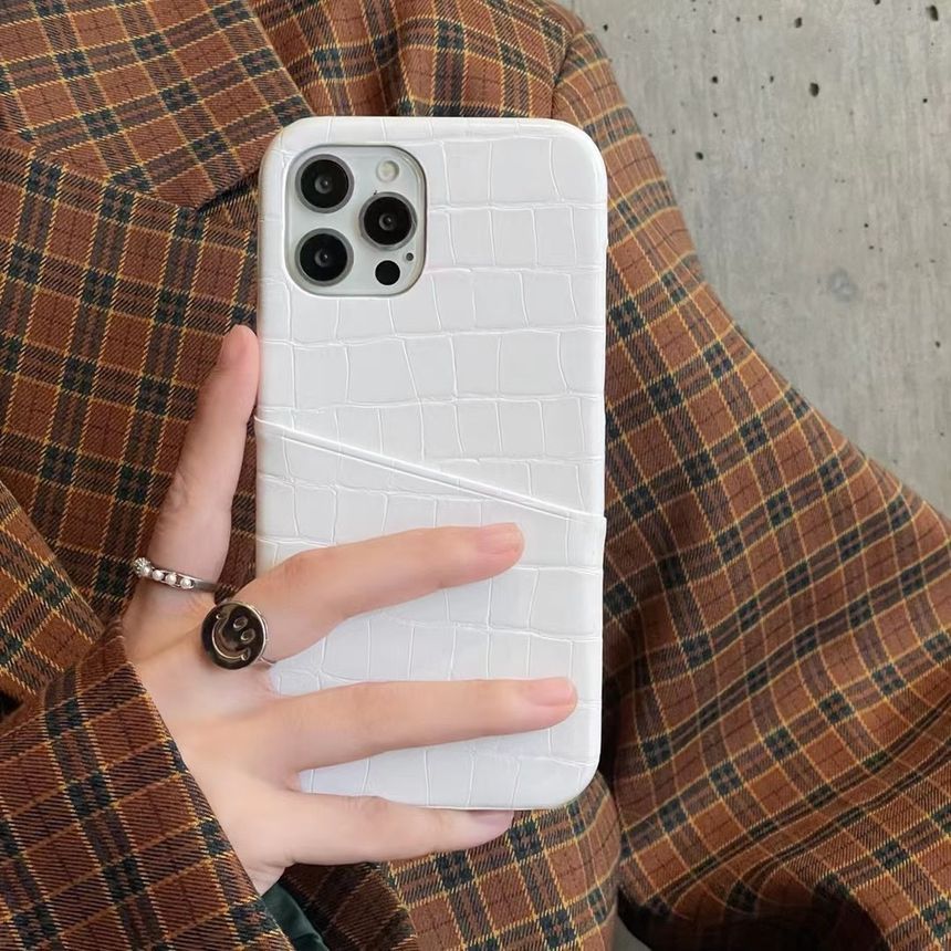 Faux Holder Phone Leather Card Case