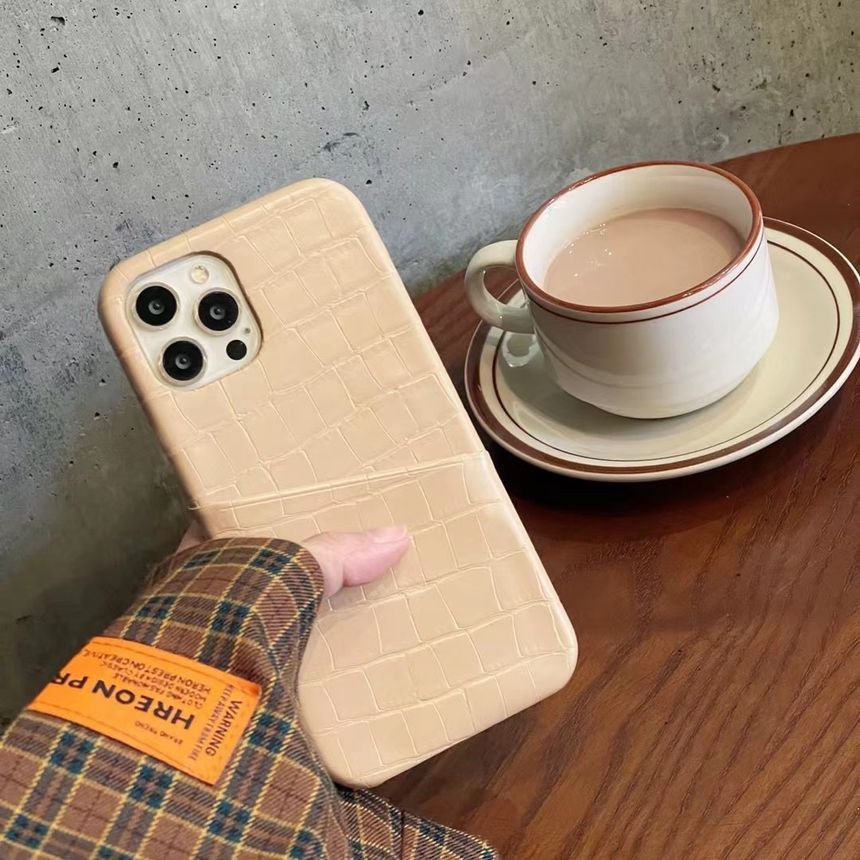 Faux Holder Phone Leather Card Case