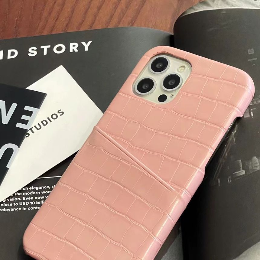 Faux Holder Phone Leather Card Case