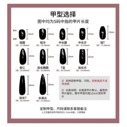 Faux ongles avec nœud et fausses perles