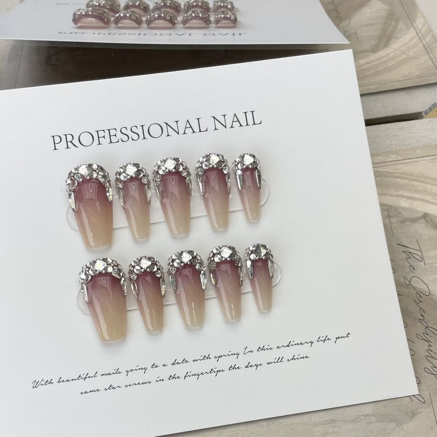 Strass-Farbverlauf-Kunstnagelspitzen