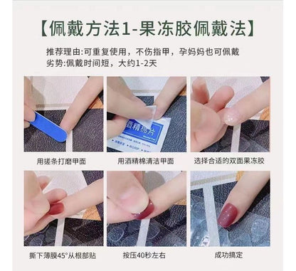 Strass-Farbverlauf-Kunstnagelspitzen