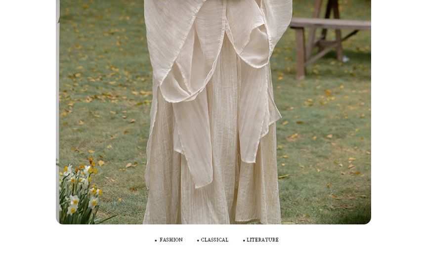 Light Jacket / Sleeveless Midi A-Line Dress / Set