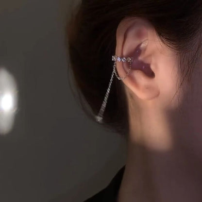 Earring Rhinestone Alloy Cuff