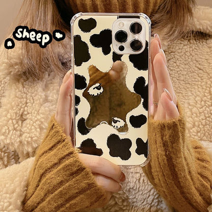Milk Case Cow Print Phone Mirrored