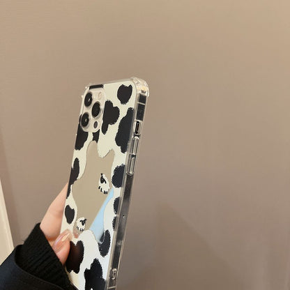 Milk Case Cow Print Phone Mirrored