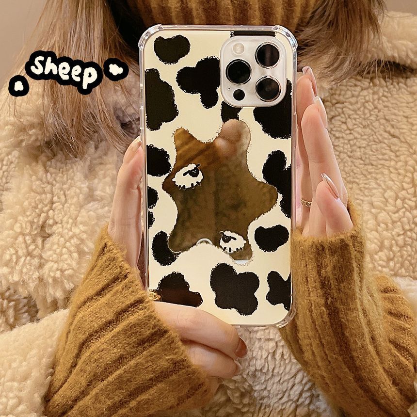 Milk Case Cow Print Phone Mirrored