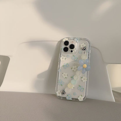 Phone Strap Case Transparent Floral