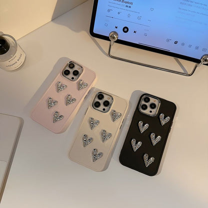 Heart Phone Metallic Case