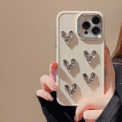 Heart Phone Metallic Case