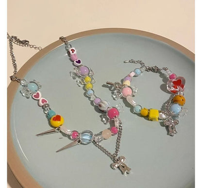 Beaded Necklace Bow