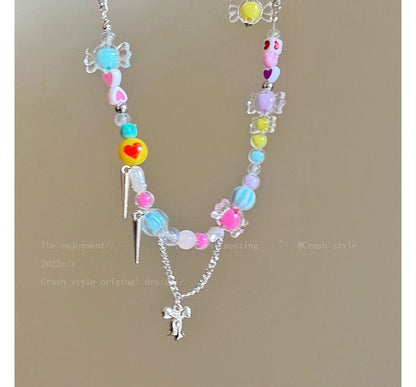 Beaded Necklace Bow