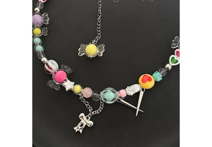 Beaded Necklace Bow