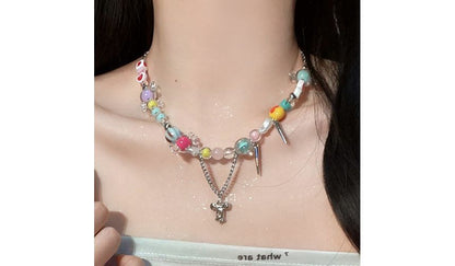Beaded Necklace Bow