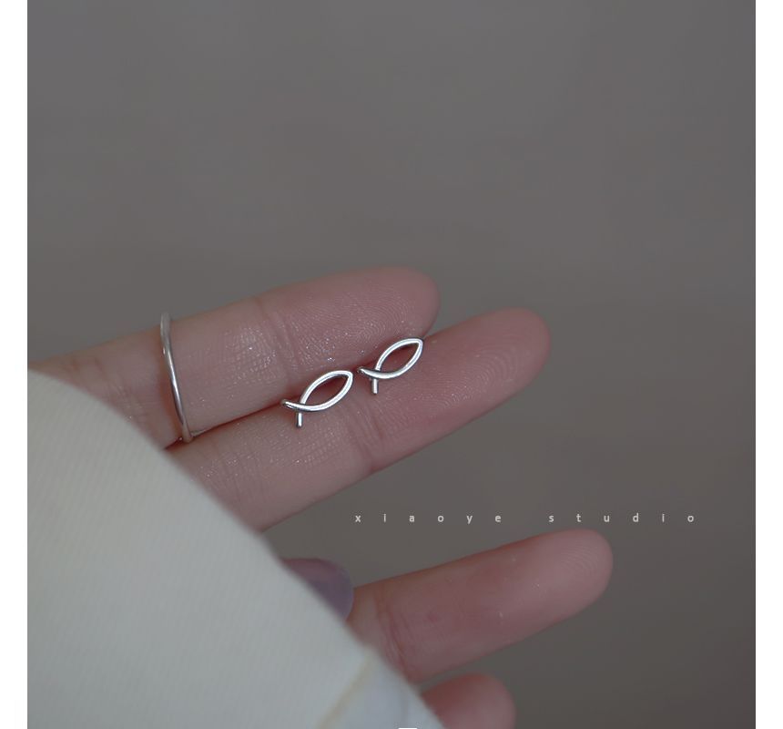 Earring Silver Sterling Fish