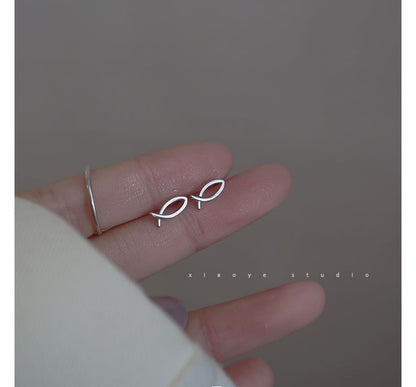 Earring Silver Sterling Fish