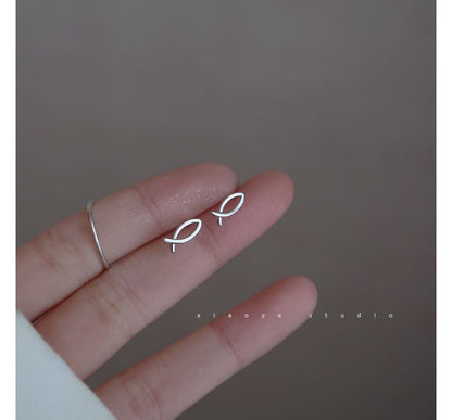 Earring Silver Sterling Fish